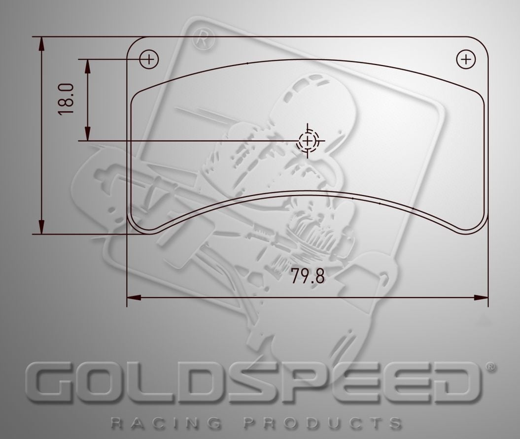 Jeu de plaquettes de frein Goldspeed Type Kellgate 4 et 5 Arrière