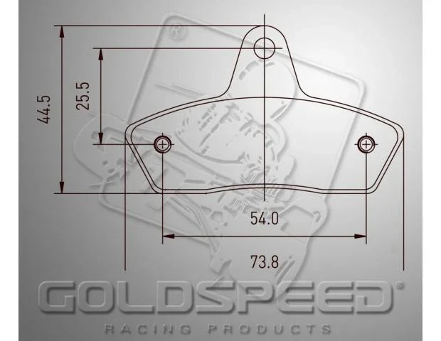 Goldspeed remblok set Haase kart voor - KartKings