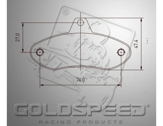 Goldspeed remblok set EA COMP-FIRST-WK type rear - KartKings
