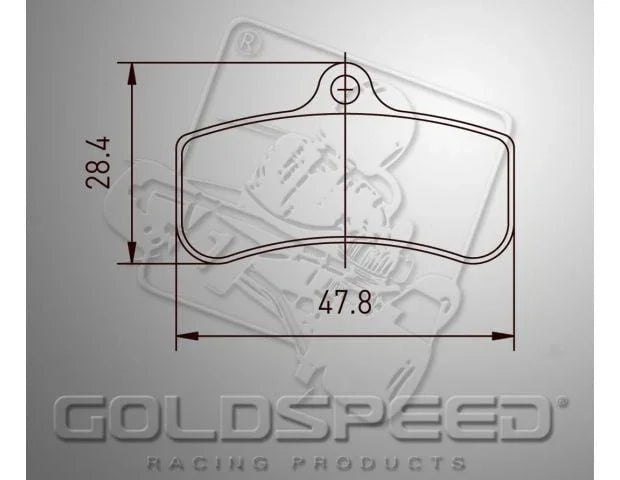 Goldspeed remblok set PCR type front - KartKings