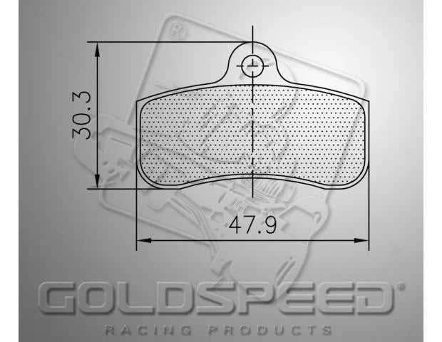 Goldspeed remblok set Sodi kart front - KartKings