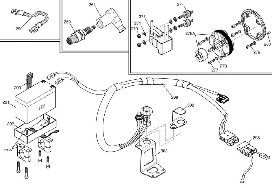 Iame X30 Starter motor cable