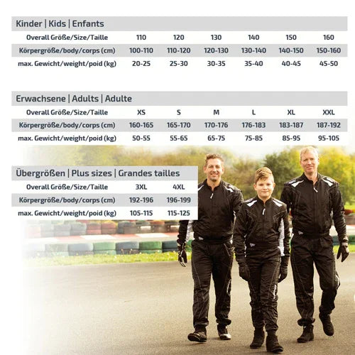 Combinaison Speed RS-2 Silverstone noire/bleue, 2 couches