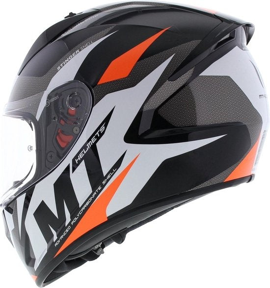 Casques MT Stinger Brave Noir/Orange Fluo