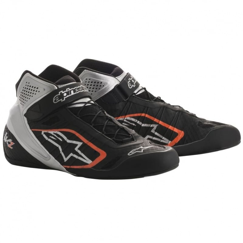 Alpinestars Tech-1 KZ noir/argent/orange fluo