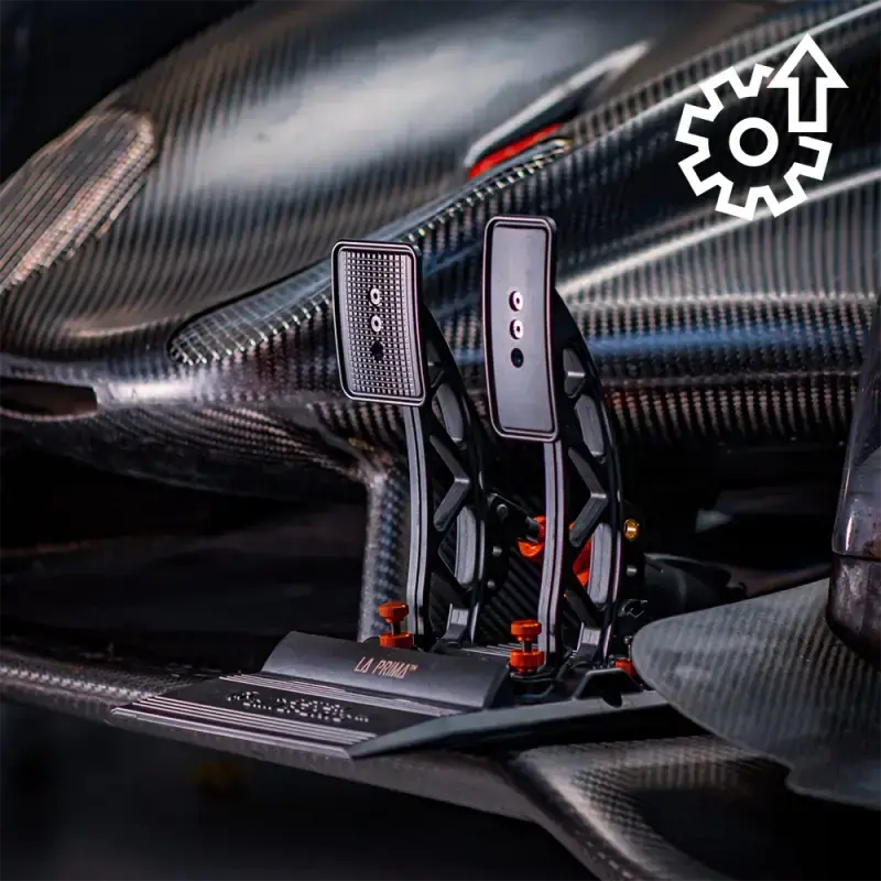 Asetek SimSports La Prima Sim Racing Throttle & Brake Pedals - KartKings