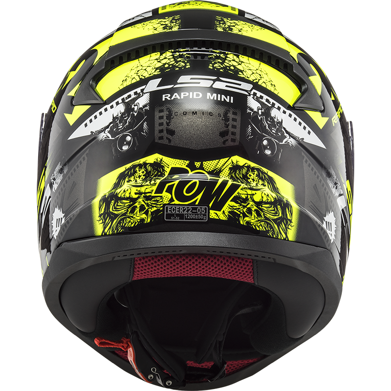 Casque enfant LS2 FF353 Rapid mini Vignette noir/jaune fluo