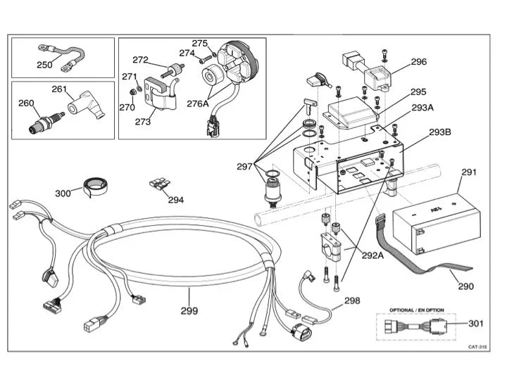 Iame accubak steun voor start/stop knop - KartKings