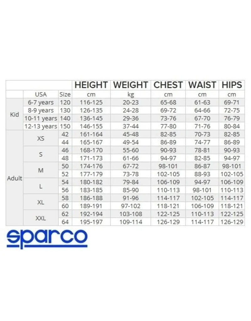 Sparco kerb overall grijs/geel/zwart - KartKings