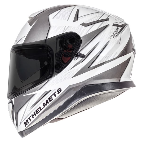 Casques MT Thunder 3 blanc/argent