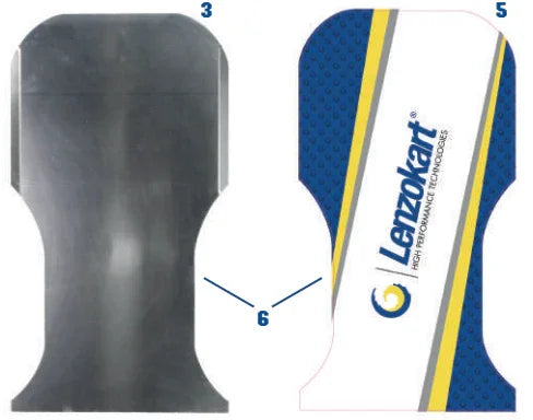 Lenzokart OK/OKJ/KZ bodemplaat met sticker - KartKings