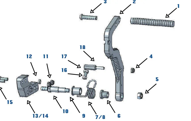 LenzoKart rem pedaal ok/okj/kz compleet - KartKings
