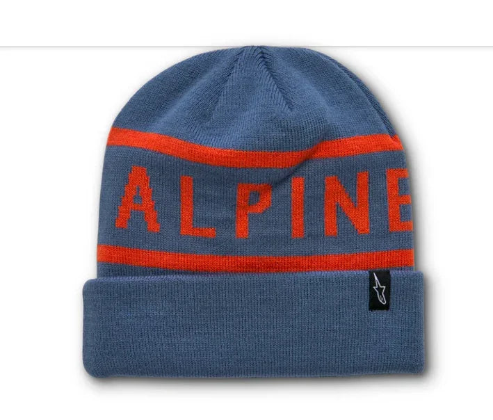 Alpinestars wordy cuff beanie muts blauw / rood - KartKings