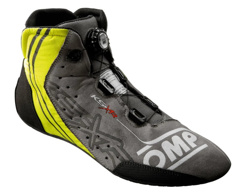 Chaussures OMP KS-XR FIA 8877-2022 anthracite / jaune fluo