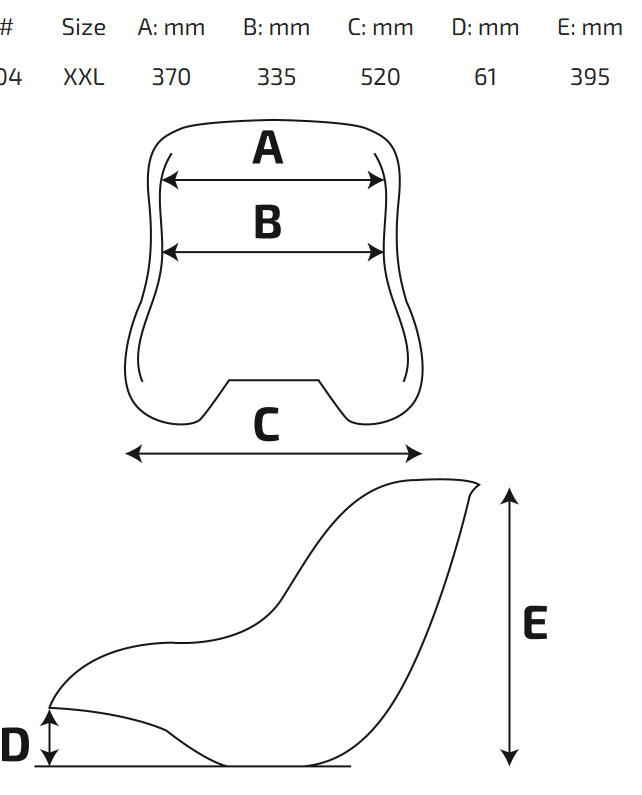 Siège de location de voiture HQ XXL