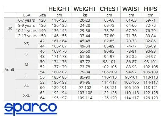 Sparco Rookie overall zwart/blauw - KartKings