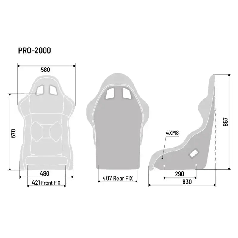 Sparco Pro 2000 QRT Bucket Seat - Black