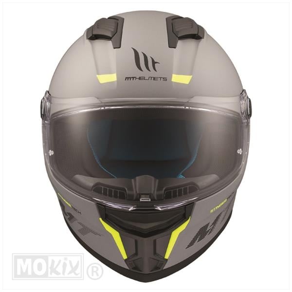 Casque MT Stinger 2 gris mat / jaune fluo