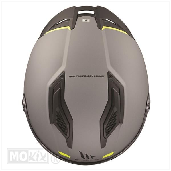 Casque MT Stinger 2 gris mat / jaune fluo