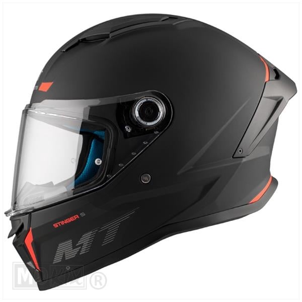 Casque MT Stinger 2 noir mat/orange fluo