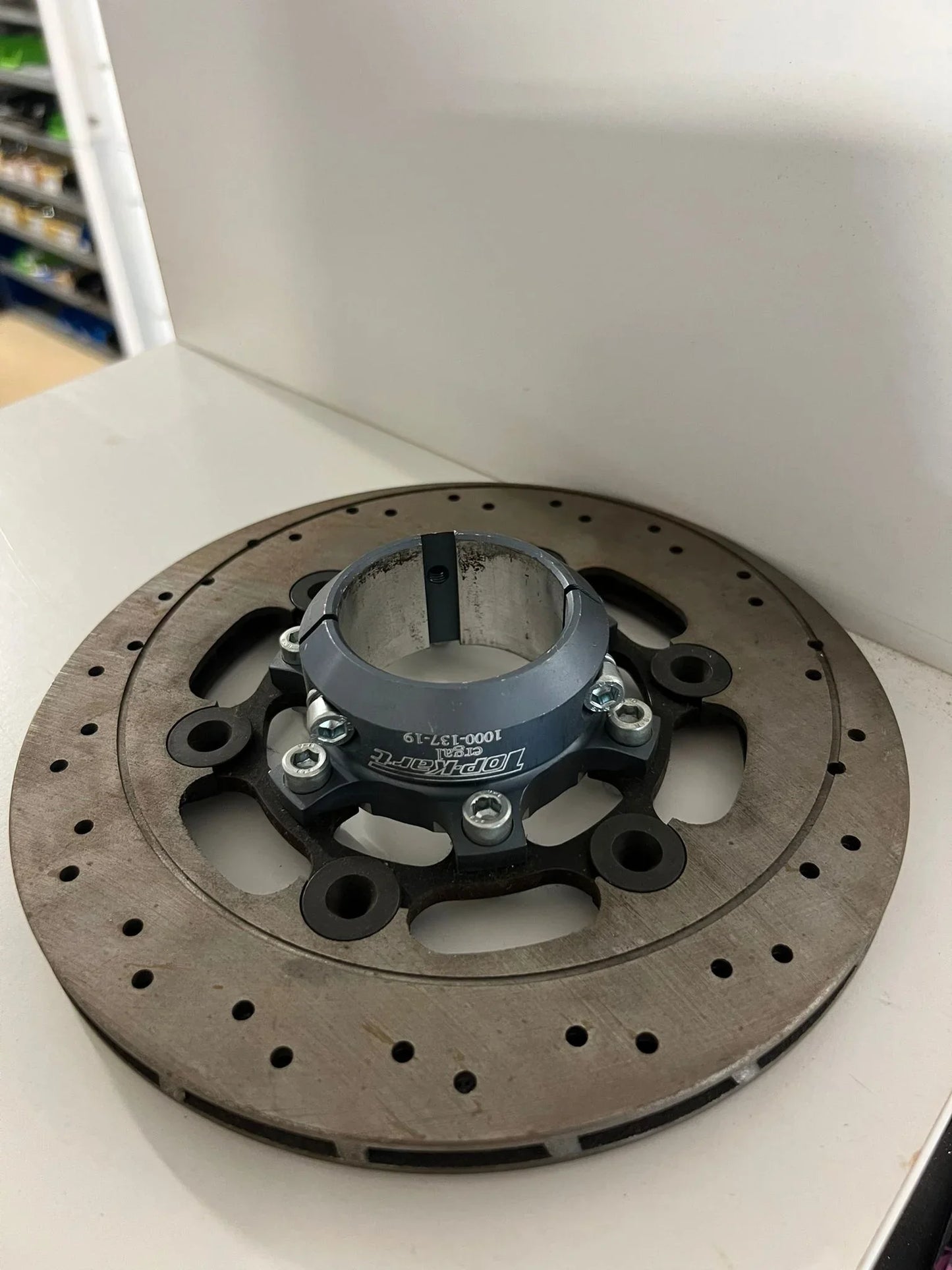 Top Kart remschijf incl support voor 50mm as - KartKings