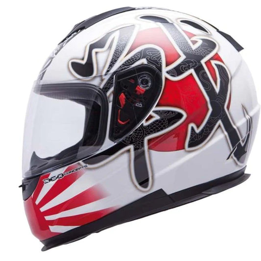 Casques MT Battle Wit /rood