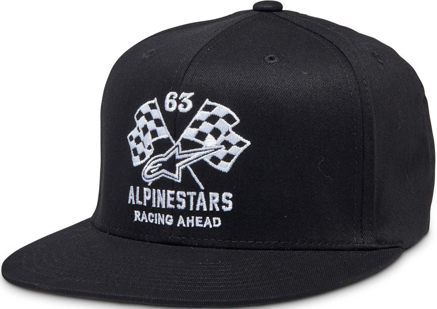 Casquette plate Alpinestars à double carreaux noir/blanc