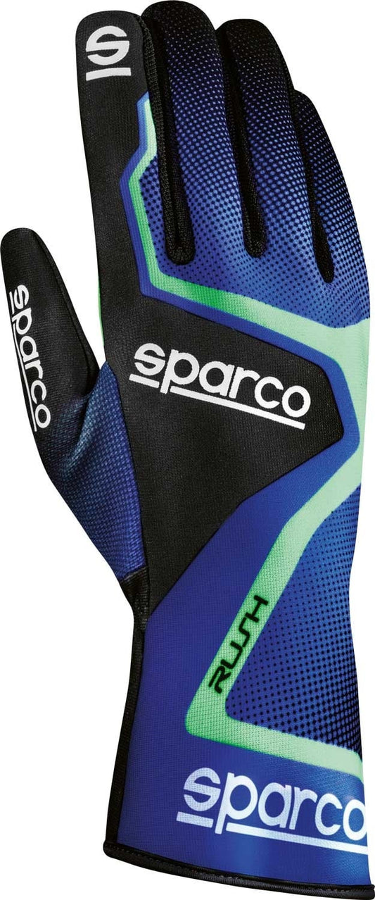 Gants de karting Sparco Rush bleu/vert