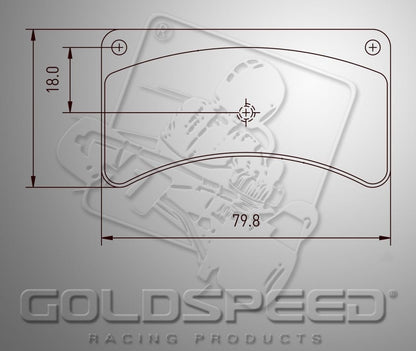 Jeu de plaquettes de frein Goldspeed Type Kellgate 4 et 5 Arrière