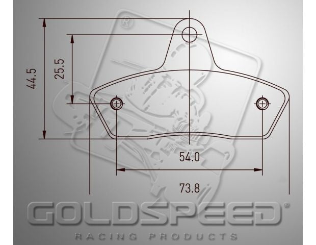 Jeu de plaquettes de frein Goldspeed pour kart Haase avant