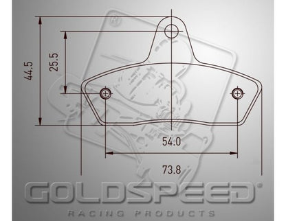 Jeu de plaquettes de frein Goldspeed pour kart Haase avant