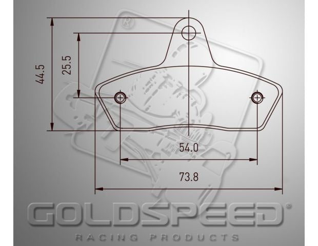 Jeu de plaquettes de frein Goldspeed HAASE-INTRE-BIREL-PAROLIN-SKM TYPE