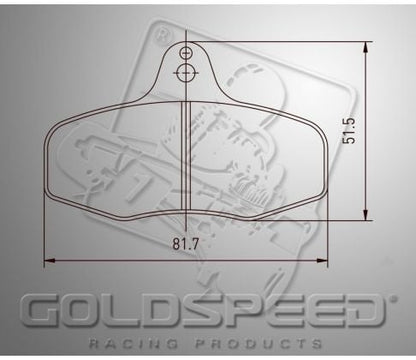 Jeu de plaquettes de frein Goldspeed Intrepid Evo 3 arrière
