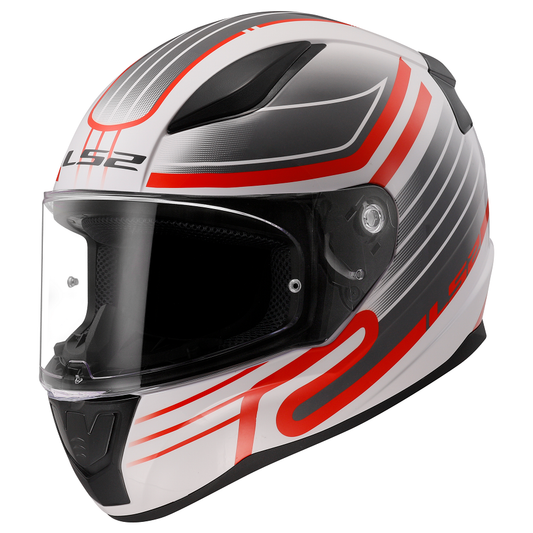 Circuit LS2 FF353 Rapid II-Glans blanc/rouge