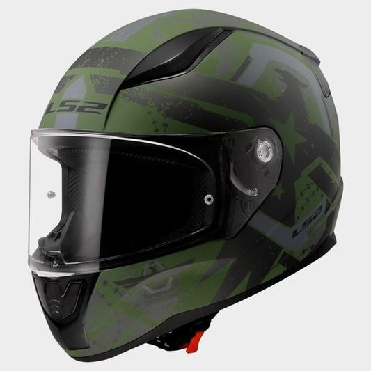 LS2 FF353 Rapid II Thunder Birds Vert militaire mat