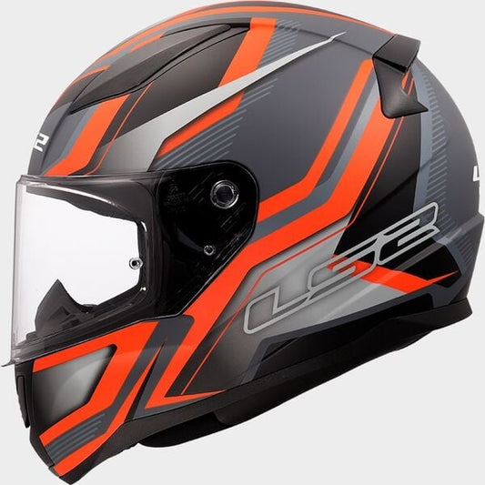 LS2 FF353 Rapid II Flitz Orange mat/Gris