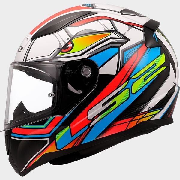 LS2 FF353 Rapid II XDRON Blanc / Orange Fluo