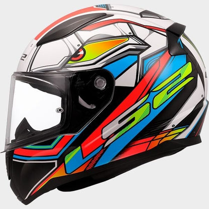 LS2 FF353 Rapid II XDRON Blanc / Orange Fluo