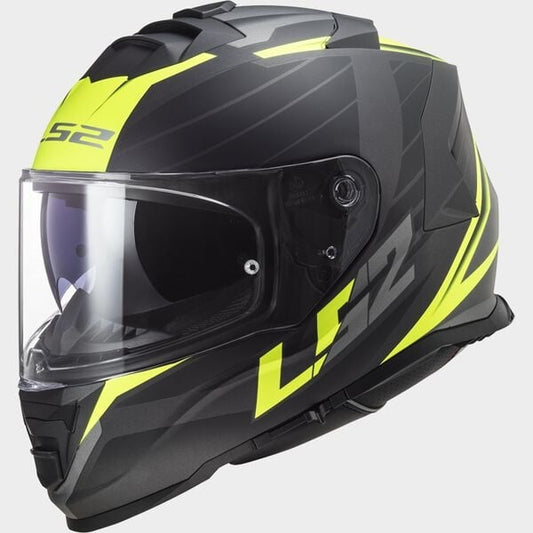 LS2 FF800 Strom II Nerve-Noir mat / Jaune fluo