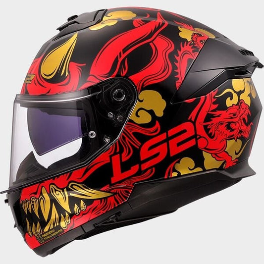 LS2 FF808 Stream II Drako noir rouge