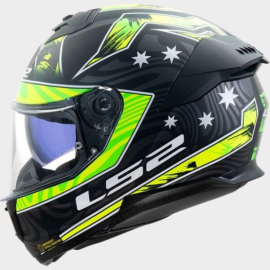 LS2 FF808 Stream II Galdam noir mat / jaune fluo
