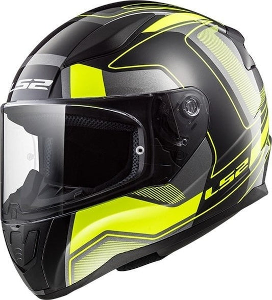 LS2 FF353 Carrera noir/jaune fluo