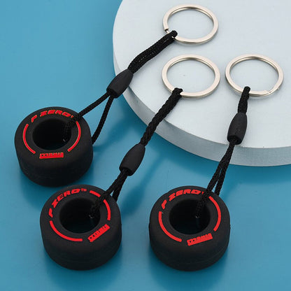 Lot de 3 porte-clés souples Formule 1 | Rouge | Pirelli | P-Zero | Porte-clés | F1