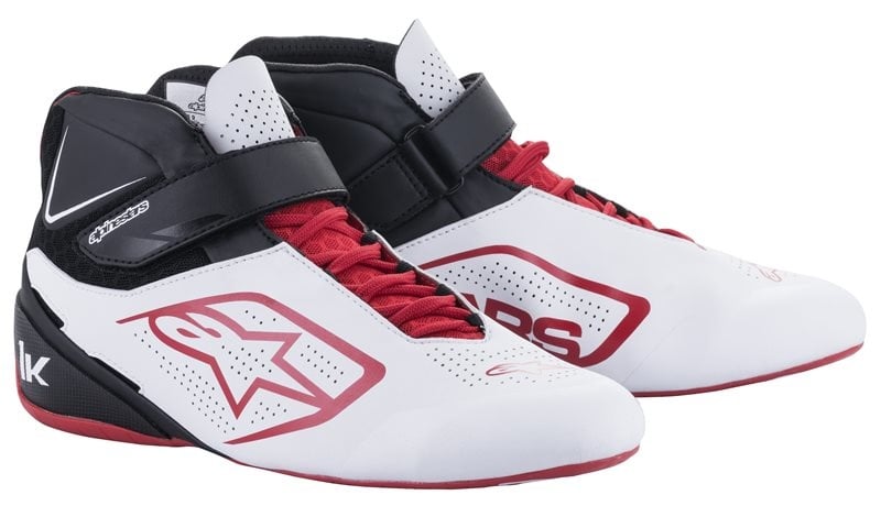 Chaussures Alpinestars Tech 1 K V2 Blanc/noir/rouge