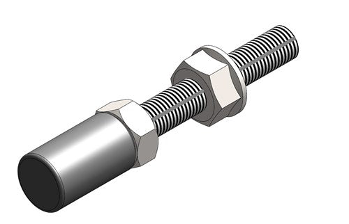 Bout voor kettingspanner compleet115mm