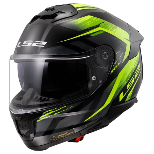 LS2 FF808 Stream II Fury noir/jaune fluo