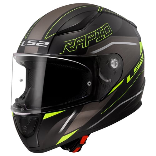LS2 FF353 Rapid II ROKKU noir/jaune fluo