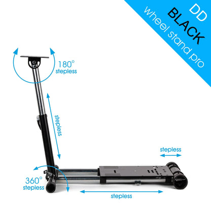 Wheel Stand Pro DD for Logitech, Fanatec, Moza Racing R9, R12 - BLACK