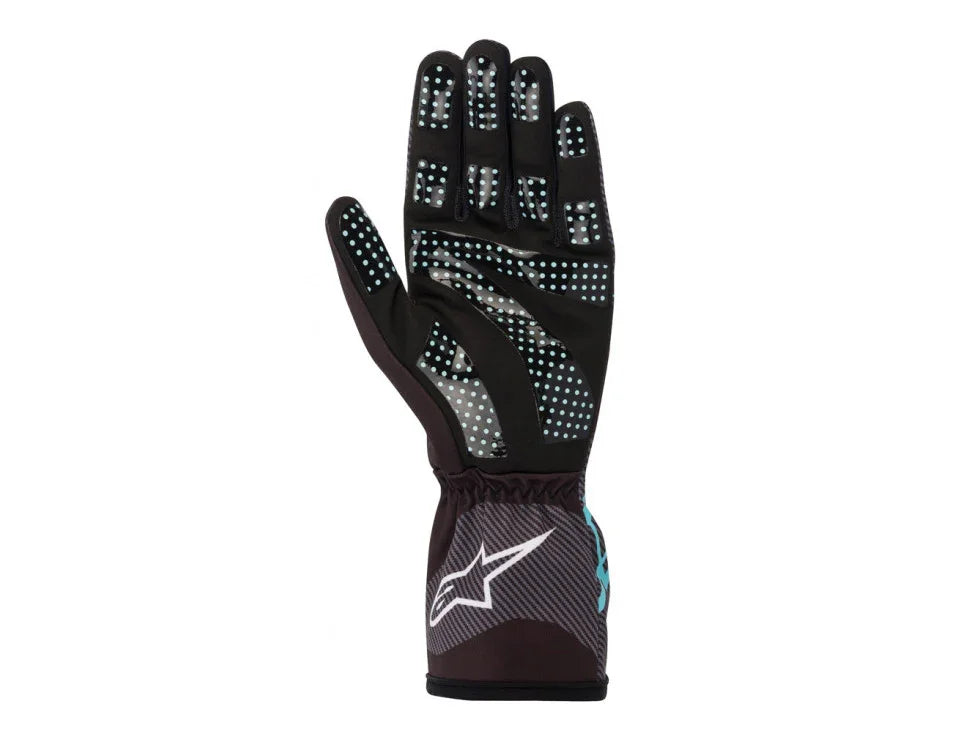 Alpinestars Tech 1-K glove zwart / turqoise - KartKings