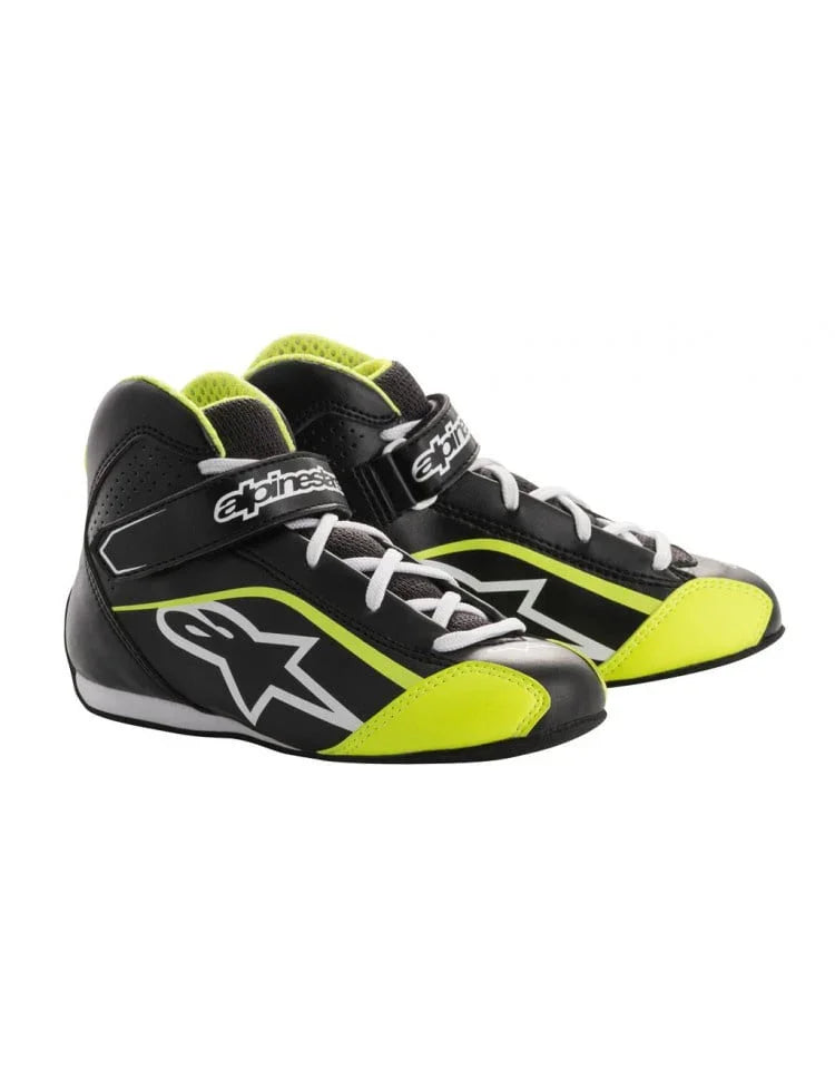 Alpinestars Tech-1 K S kinderschoenen zwart/wit/fluo geel - KartKings